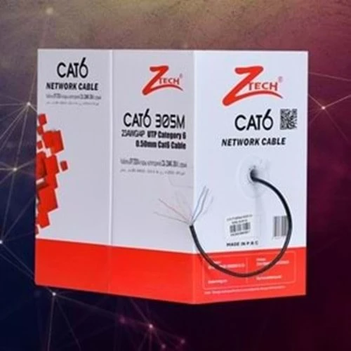 ZTECH ZR-769 SİYAH İNDOOR 23AWG 305M CAT6 KABLO ürün görseli 1