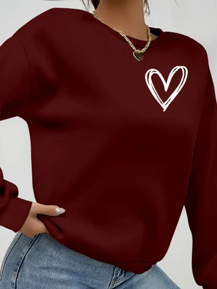 Kadın Uzun Kollu Bisiklet Yaka Viskon Iki Iplik Bluz - Resim 2