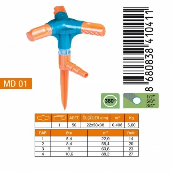MEDALYAN MD 01 Turbo 3Lü Sprınk ürün görseli