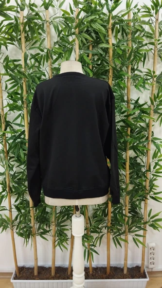 Erkek Uzun Kollu Bisiklet Yaka London Logo Baskılı Iki Iplik Sweat - Resim 5