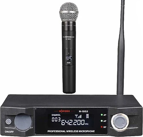 Uhf Kablosuz Mikrofon 1 EL Nwork N-100U ürün görseli