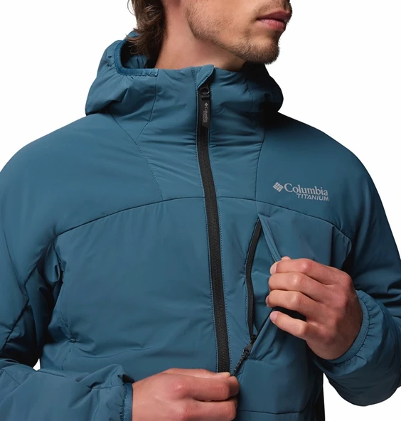 Columbia Silver Leaf™ Lite Hooded Jacket Erkek Outdoor Softshell Mont WO0604-429 - Resim 8
