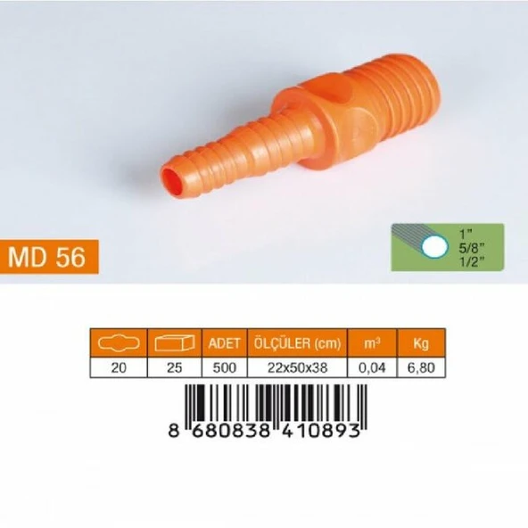 MEDALYAN MD 56 1''-5/8''-1/2'' Redüksiyon ürün görseli