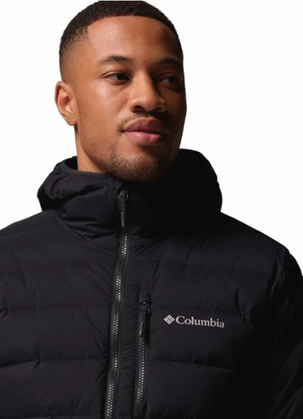 Columbia Drift Peak™ Stretch Down Hooded Jacket Siyah Erkek Outdoor Mont WE1852-010 - Resim 5
