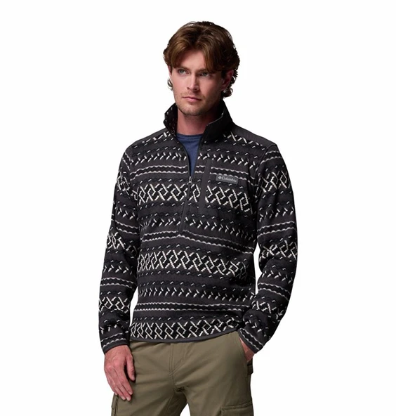 Columbia Sweater Weather™ Printed Half Zip II Siyah Erkek Outdoor Polar AO5809 - Resim 3