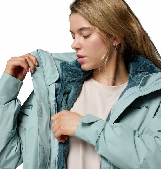 Columbia Bugaboo™ III Fleece Interchange Jacket Mavi Kadın Outdoor Mont WL9843 - Resim 4