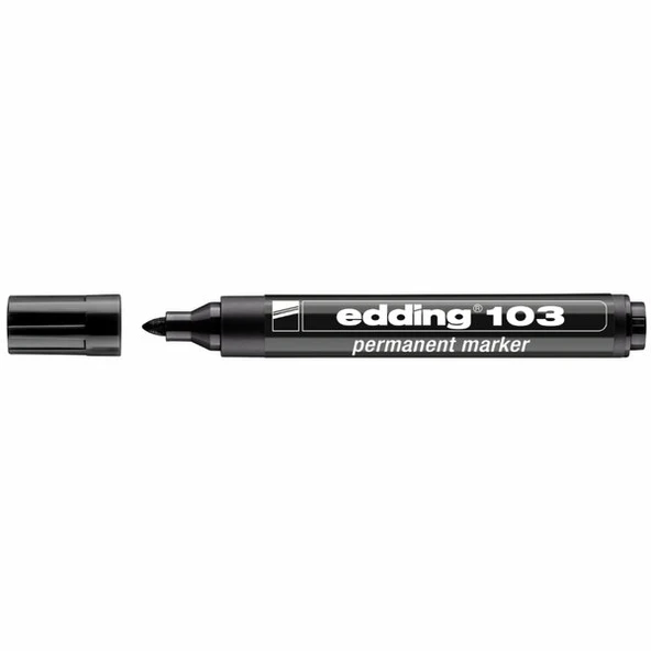 EDDİNG ED10301 103 Siyah Koli Kalemi Permanent Marker ürün görseli 1