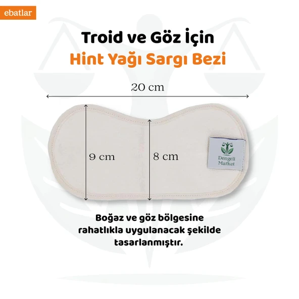 HİNT YAĞI SARGI BEZİ 4'LÜ SET: KARACİĞER, PELVİK, TİROİD/GÖZ VE GÖĞÜS SARGI BEZİ, Pamuklu, Ergonomik - Resim 4