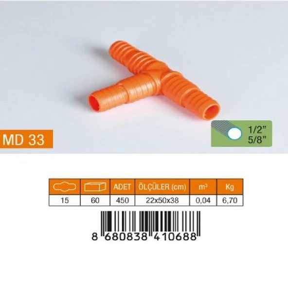 MEDALYAN MD 33 1/2"-5/8" Nor.Te Hortum Eki ürün görseli