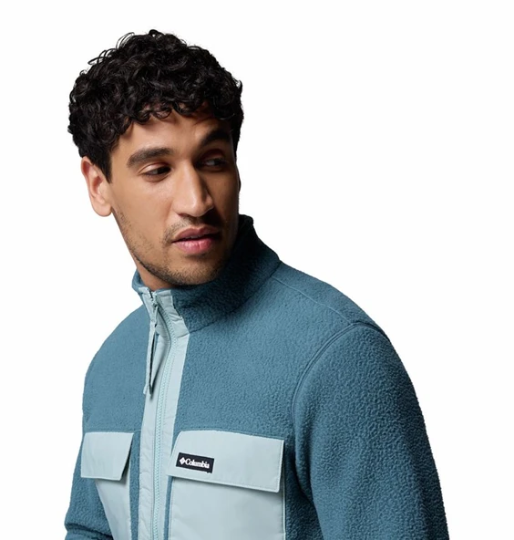 Columbia Juniper Peak™ Full Zip Fleece Mavi Erkek Outdoor Polar XE6508 - Resim 5