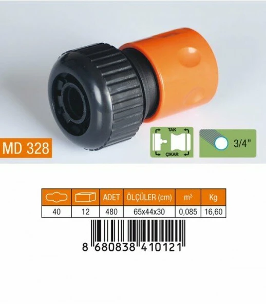 MEDALYAN MD 328 Otomatık Hortum Baglantısı 3/4" ürün görseli 1