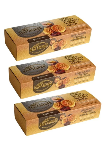 HAS MAMÜL 100 % ŞEKER İLAVESİZ TEREYAĞLI HURMALI MAMÜL 28 GR X36 ADET ürün görseli