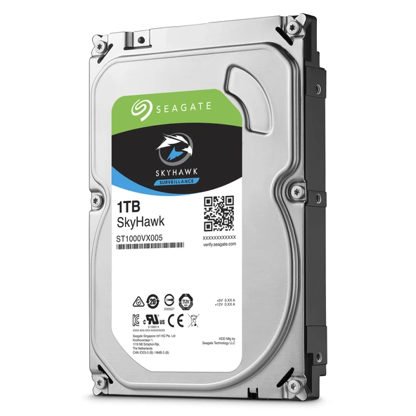 1 TB Seagate SKYHAWK 3,5" 64MB 5900Rpm (ST1000VX005) 7/24 Güvenlik Diski - Resim 3