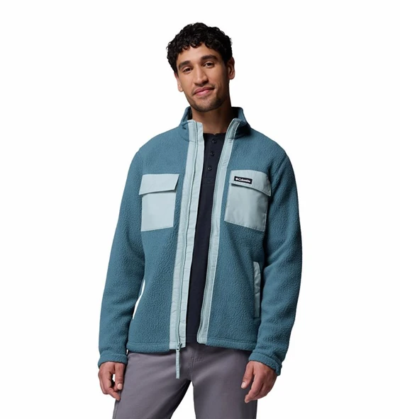 Columbia Juniper Peak™ Full Zip Fleece Mavi Erkek Outdoor Polar XE6508 - Resim 4