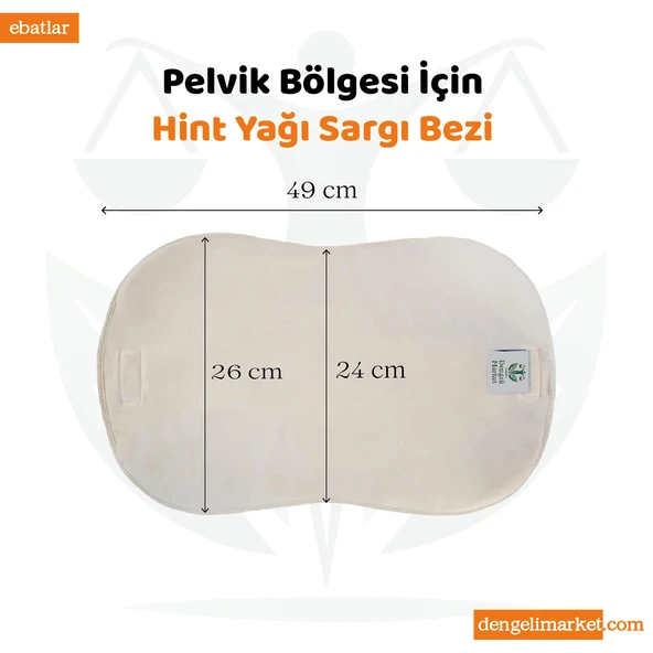HİNT YAĞI SARGI BEZİ 4'LÜ SET: KARACİĞER, PELVİK, TİROİD/GÖZ VE GÖĞÜS SARGI BEZİ, Pamuklu, Ergonomik - Resim 3