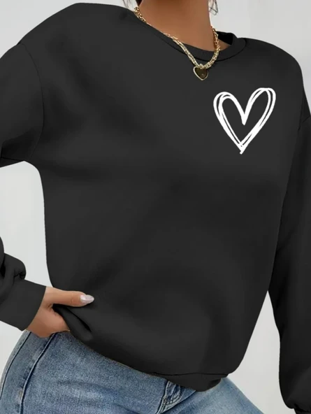 Kadın Uzun Kollu Bisiklet Yaka Viskon Iki Iplik Bluz - Resim 2