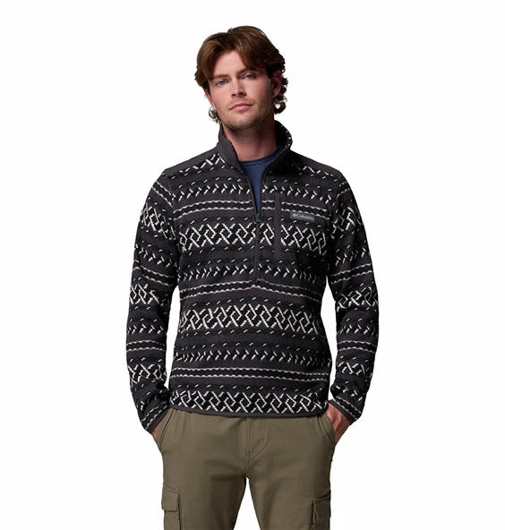 Columbia Sweater Weather™ Printed Half Zip II Siyah Erkek Outdoor Polar AO5809 ürün görseli