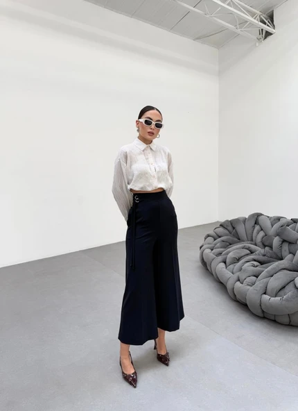 230 Gr Poly Viscose Full Lycra Metal Toka Aksesuarli Pantolon ürün görseli 1