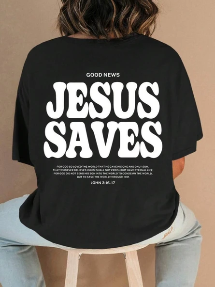 Baskılı T-shirt - Siyah ürün görseli 1