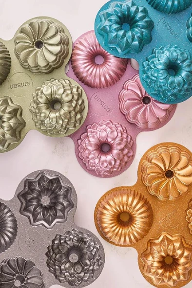 Griss Four In One 4'lü Gold Kek Kalıbı - Resim 5