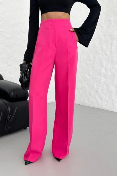 Yüksek Bel Pensli̇ Palazzo Pantolon - Resim 3