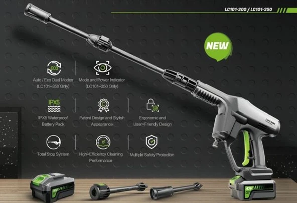 Lutian LC101-3500 - 55 Bar - 40V 2.0 Ah - Akülü Yıkama Makinası - Kovadan Su Çekme Fonksiyonlu ürün görseli