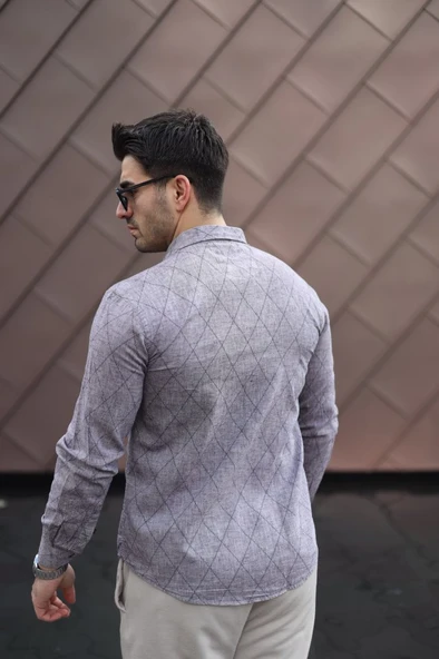 Erkek şamre Kumaş Gömlek - Resim 4