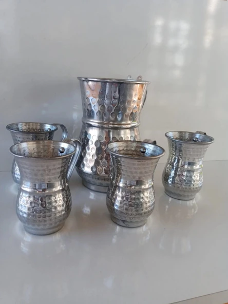 Aluminyum Sürahi ve Bardak. - 3