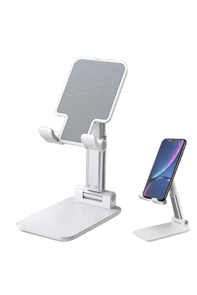 Katlanabilir Yükseklik Ayarlı Tablet Telefon Standı – 360° Döner, Taşınabilir, Ofis ve Ev Kullanımına Uygun ürün görseli