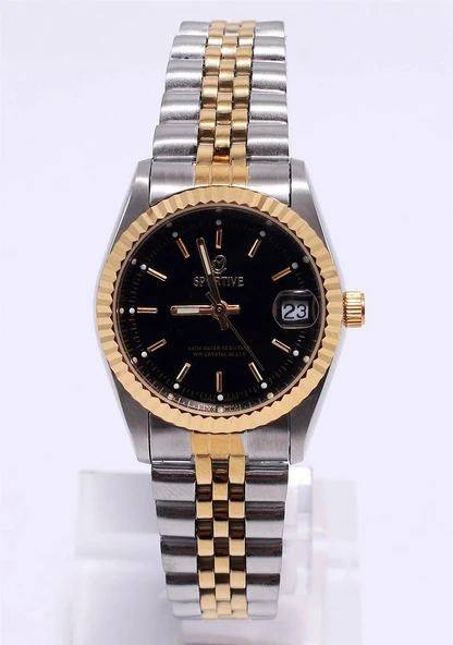 ANALOG Quartz Makina METAL ERKEK KOL SAATİ SİYAH KADRAN SU GEÇİRMEZ