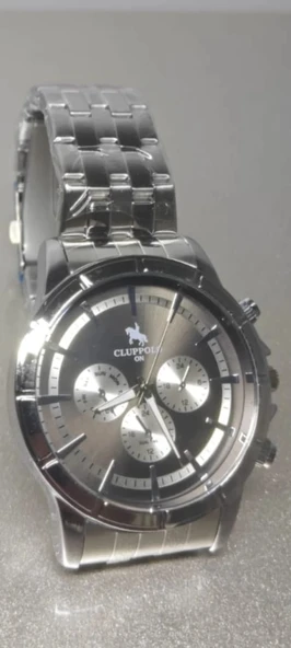 Erkek Saat Çelik Kordon Kronograf Tasarım Quartz Kol Saati