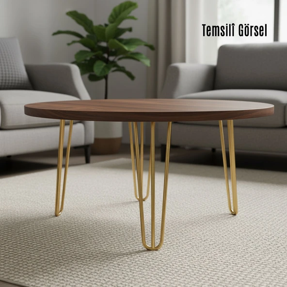 Sehpa Masa Ayağı 41 cm Gold Altın Metal Tekli Dayanıklı Mobilya Destek Yükseltici Ayak Modeli - Resim 4