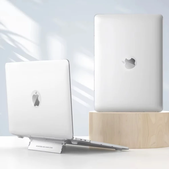 MacBook Pro 14.2 Kılıf – 2025 M5 Pro/Max Standlı Mat Şeffaf Sert Kapak Isı Dağıtımlı İnce Tasarım - Resim 6