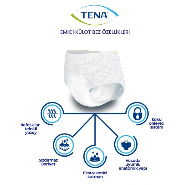 TENA Pants Plus (30 lu) M (6 Damla) - Resim 3