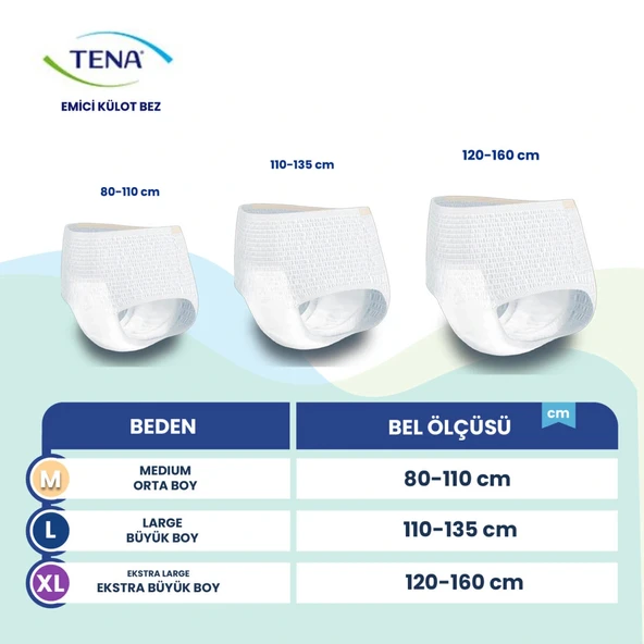 TENA Pants Normal (30 lu) M (5,5 Damla) - Resim 2
