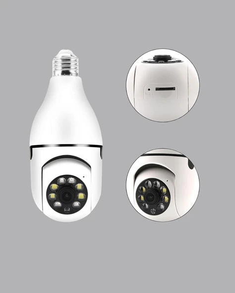 Akıllı Duy Kamera Gece Görüşlü ve Hareket Algılama Sensörlü - Resim 2