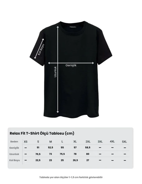 Erkek Relax Fit Bisiklet Yaka %100 Pamuk Rahat Kesim Basic Tişört - Resim 5