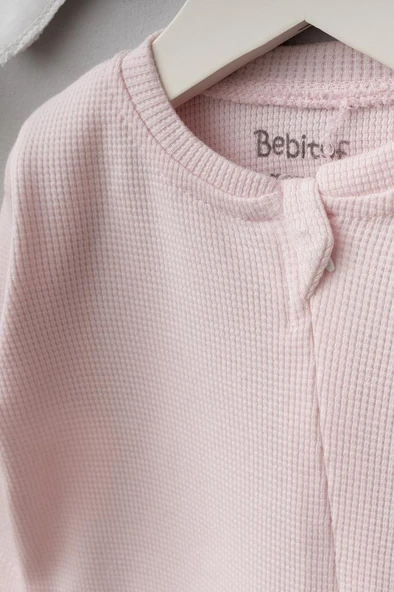 Bebitof %100 Pamuk Balonlu Tavşan Desenli 10 Parça Kutulu Yenidoğan Hastane Çıkışı Zıbın Seti BBTF.PMB.10110.17 - Resim 5