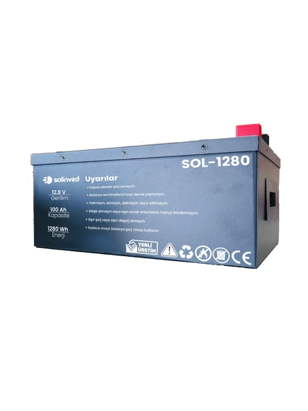 12.8 V 100Ah Lityum Akü - Resim 2