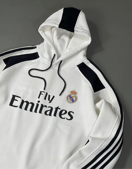Premium Real Madrid Oversize Hoodie Sweatshirt - Resim 3