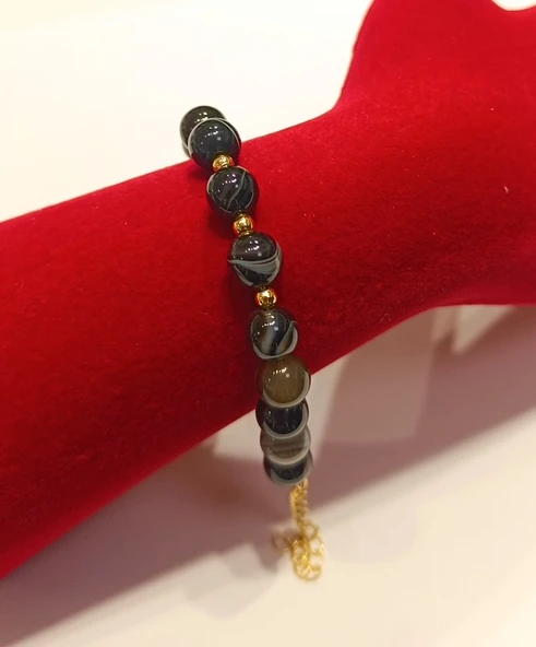 Monalisa Home Lüks Renkli Akik Taş Figürlü Bileklik ürün görseli 1