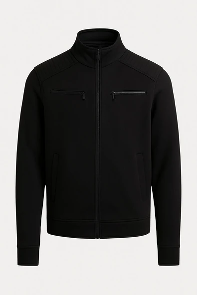 Xavir Büyük Beden Erkek Fermuarlı Mevsimlik Ceket - 7451 - 3