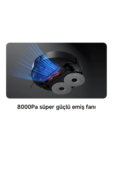 Robot Vacuum X20 Max Akıllı Robot Süpürge ve Mop - 8000Pa Siyah(Xiaomi Türkiye Garantili) - Resim 6