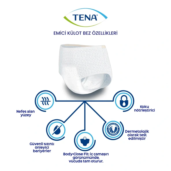 TENA Pants Normal (30 lu) XL (5,5 Damla) - Resim 3