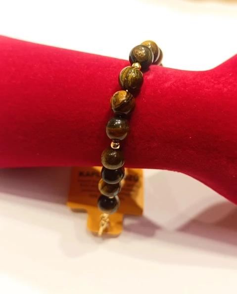 Monalisa Home Lüks Renkli Kaplan Gözü Taşı Figürlü Bileklik ürün görseli 1