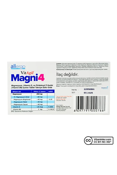 ALLERGO VITAGIL MAGNI 4 MAGNEZYUM 30 TB - 3