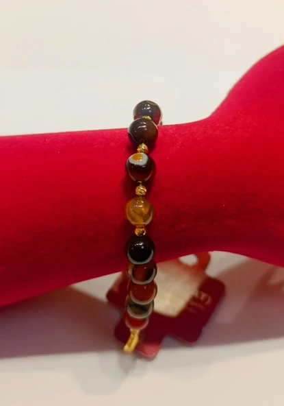 Monalisa Home Lüks Renkli Akik Taş Figürlü Bileklik ürün görseli 1