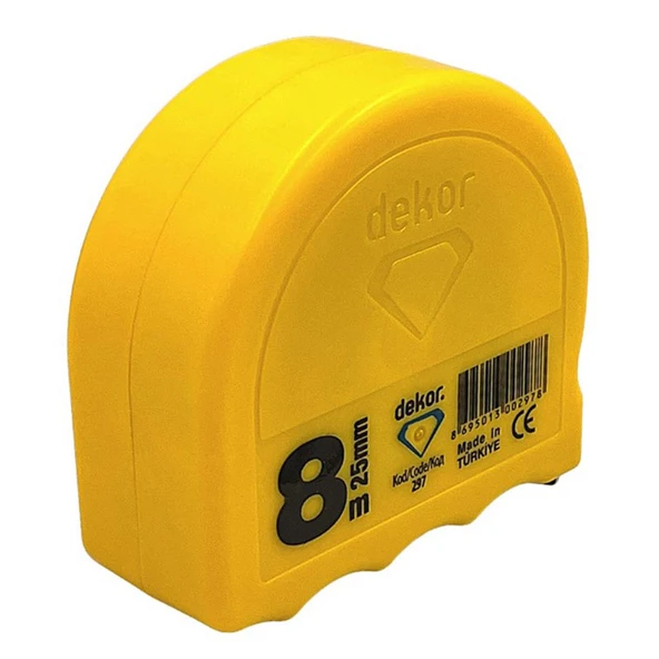 Şerit Metal Bükülebilir Metre Plastik Kasalı 8 m x 25 mm - Resim 4