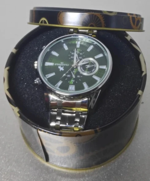 Erkek Saat Çelik Kordon Kronograf Tasarım Quartz Kol Saati - 4