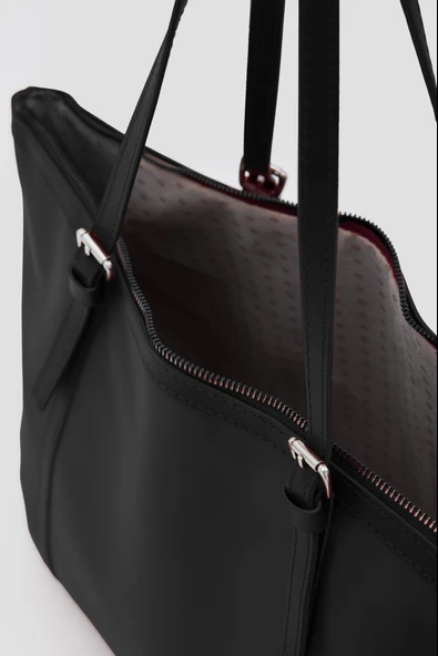 Çift Askılı Omuz Çantası Siyah - Resim 2